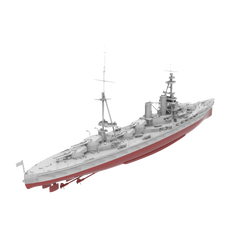 RHWS043S Military Model Kit Full Hull IJN Hyuga Battleship