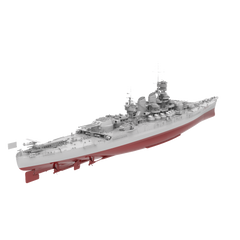 RHWS044S Military Model Kit Full Hull Italy RN Roma Battleship
