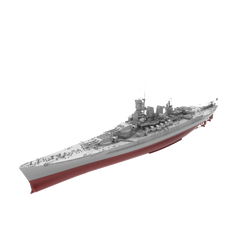 RHWS044S Military Model Kit Full Hull Italy RN Roma Battleship