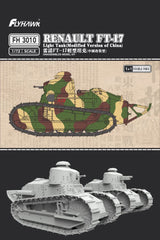 Flyhawk FH3010 1/72 RENAULT FT-17 Light Tank Modified Version of China Plastic Model kit