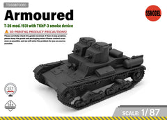 SSMODEL 1/87 T-26 mod. 1931 with TKhP-3 smoke device tank Model Kit TSS0870060