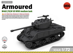 SSMODEL1/72 M4A2 (76)W US WWII medium Tank Resin MODEL KIT TSS0720210