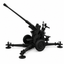 SSMODEL 1/200 AA-gun 2cm Flak30 on wheels on cross Gunner Resin KIT TSS2001447