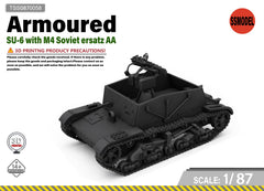 SSMODEL 1/87 SU-6 with M4 Soviet ersatz AA-gun tank Resin Model Kit TSS0870058