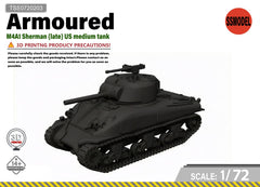 SSMODEL1/72 M4A1 Sherman Late US Medium Tank Resin MODEL KIT TSS0720203