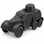 SSMODEL 1/32 1/35 1/48 1/64 Czech OA vz.30 Armored Car Resin Model Kit TSS1215