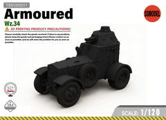 SSMODEL 1/120 Wz.34 Historic AFV Armored Vehicle Mini Scale Model Kit TSS1200311