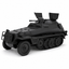 SSMODEL 1/200 Sd.Kfz.250/9 Alte 2cm KwK Autocannon Resin MODEL KIT TSS2000935