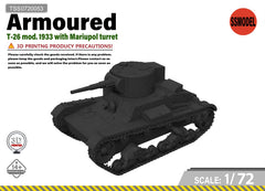 SSMODEL 1/72 T-26 mod. 1933 with Mariupol turret Resin Model Kit TSS0720053