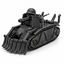 SSMODEL 1/32 1/35 1/48 1/64 Char B1 Cyberpunk Heavy Tank Resin Model Kit TSS1206