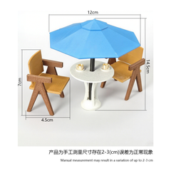 LYTP12217 1/12 Patio Table Miniature Dollhouse Scene 1:12 Scale