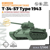 SSMODEL 884 Military Model Kit Soviet T-34-57 Type 1943 Medium Tank