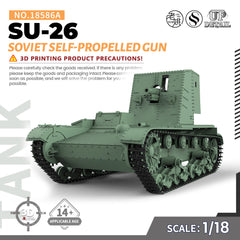 SSMODEL 586A Military Model Kit Soviet SU-26 Self-Propelled Gun