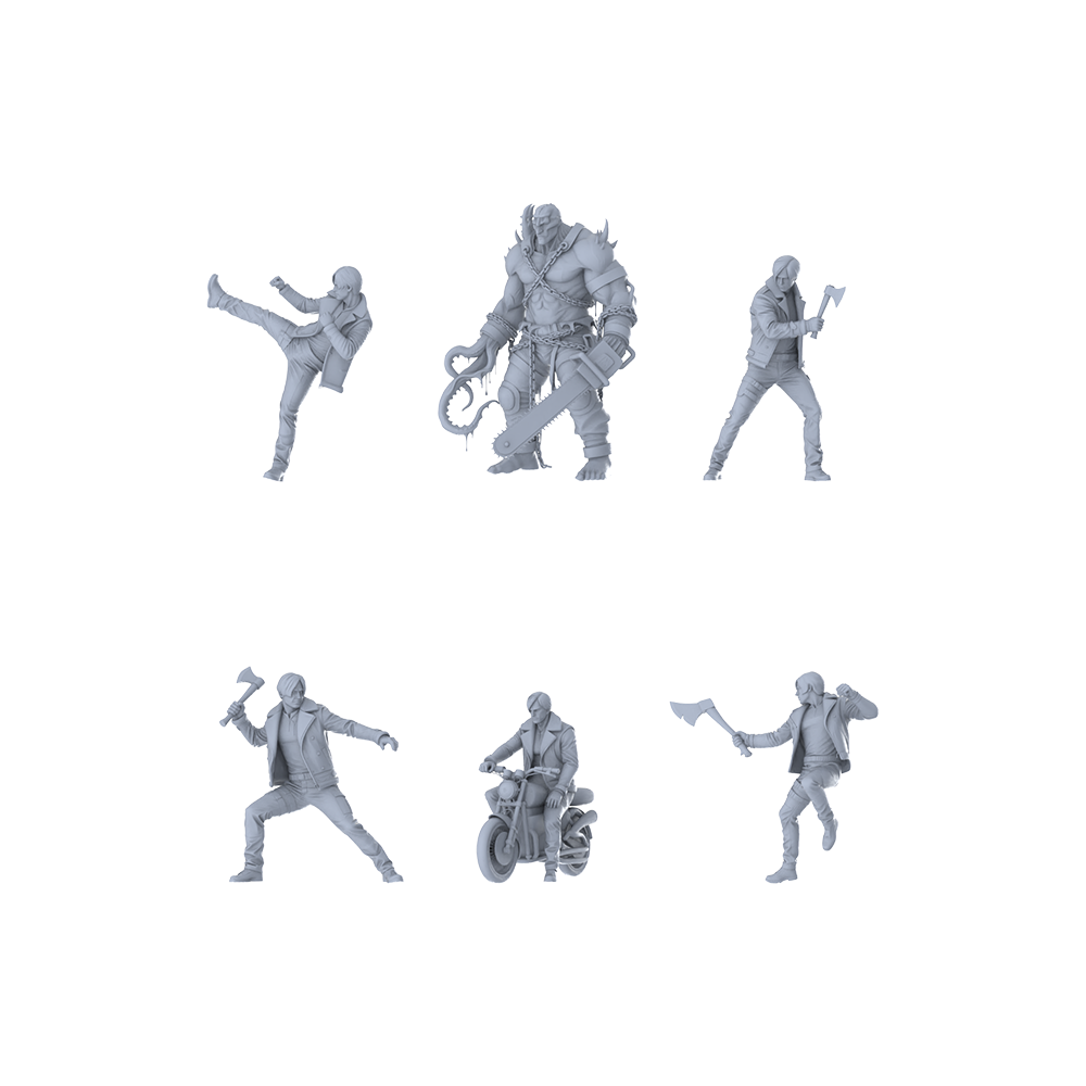 MRY-SFW LYGR410 Modern Youth vs. Zombies Six-Person Battle Move 3D Printed Resin Model Kit by SSMODEL