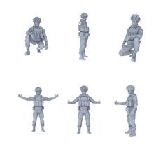 MRY-SFW LYGR534 Modern Alpha Special Forces Six-Person Daily Routine 2 3D Printed Resin Model Kit by SSMODEL