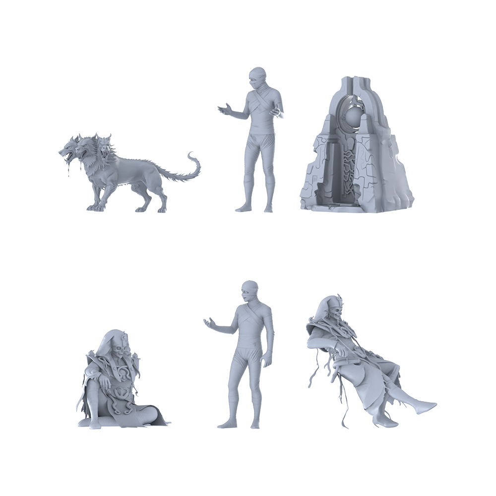 MRY-SFW LYGR348 Ancient Egyptian Six Gods Daily Actions 5 3D Printed Resin Model Kit by SSMODEL