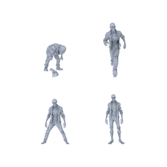 MRY-SFW LYGR081 Zombie Game Theme Anime Theme Wargame Resin White Model Fantasy Theme Theme Wargame Miniature Soldiers Scene Characters Figure Hand-Painted 3D Printed Resin Model Kit by SSMODEL