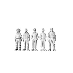 Yao's Studio LYTR069 High Detail Modern Male Character Figures, Unpainted Resin 3D Print Models for Hobbyists 1set 3D Printed Resin Model Kit by SSMODEL
