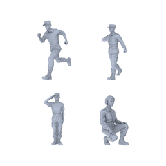 Yao's Studio LYTR139 Modern Urban Youth Outing Scene Resin Miniature Model 2-Figure Set - Casual Youth Figures Unpainted DIY Model Painting Urban Scene Decor 1set 3D Printed Resin Model Kit by SSMODEL