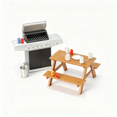 LYTP121025 1/12 Backyard Barbecue 3D Printing DIY Miniature Scenes Dollhouses Creative Ornaments Desktop Displays Mini Models 1/12 Scale BJD OB Dolls Blind Box Figurines & Dolls