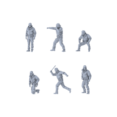 MRY-SFW LYGR397 Modern Alaska State Police Six-Person Battle Move 3D Printed Resin Model Kit by SSMODEL