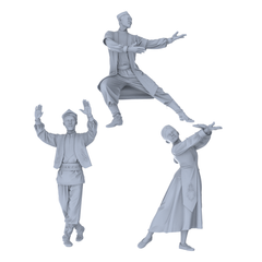 MRY-SFW LYTR762 Uyghur Traditional Dance Figure 3 pcs Miniature Car Diorama Figures Scene Props Accessories Resin 3D Printed Resin Model Kit by SSMODEL