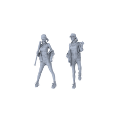 MRY-SFW LYTR451 Streetball Duo Set? 2 Female Batter. Dynamic poses perfect urban sports dioramas and vibrant scenes. Miniature Car Diorama Figures Scene Props Accessories Resin 3D Printed Resin Model Kit by SSMODEL