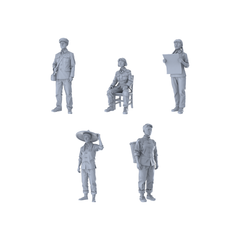 MRY-SFW LYTR365 Educated Youth Era Quintet 5-Figure Set, Era Character, DIY Paintingation Miniature Car Diorama Figures Scene Props Accessories Resin 3D Printed Resin Model Kit by SSMODEL