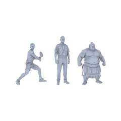 Yao's Studio LYTR350 Northern Shaanxi Yangge Quintet Resin Miniature Model 5-Figure Set, Unpainted Folk Performance Figures, DIY Painting Scene Decoration Miniatures Diorama Resin Figures 3D Printed Resin Model Kit by SSMODEL