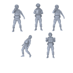 MRY-SFW LYGR535 Modern Alpha Special Forces Six-Person Entertainment Group 3D Printed Resin Model Kit by SSMODEL