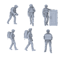 MRY-SFW LYGR555 Modern Miami Special Forces Six-Person Carrying Group 3D Printed Resin Model Kit by SSMODEL