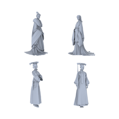 MRY-SFW LYTR457 Classical Court Ritual Ceremonial Attendants Quartet 4-Piece Set 3D Printed Resin Model Kit by SSMODEL