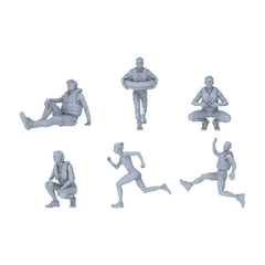 MRY-SFW LYTR250D Modern Lifeguard Male Single with Lifebuoy 1pc 3D Printed Resin Model Kit by SSMODEL