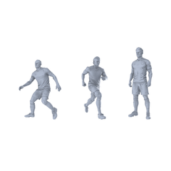 MRY-SFW LYTR423 Mini Football Stars 3-Pack |, Painting, Fan Collectibles Miniature Car Diorama Figures Scene Props Accessories Resin 3D Printed Resin Model Kit by SSMODEL