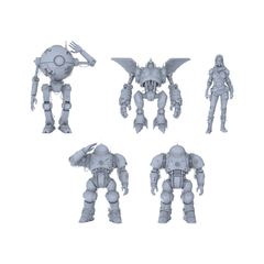 MRY-SFW LYGR132 Wasteland Style Doomsday Robot Salute Motion Game Theme Wargame Resin White Model Wargame Miniature Soldier Scene Character Hand Figure Hand Painted 3D Printed Resin Model Kit by SSMODEL
