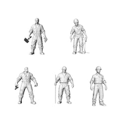 MRY-SFW LYGR326 3D Printed Post-Apocalyptic Construction Site Survivors Set Wargame Miniatures 3D Printed Resin Model Kit by SSMODEL
