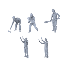 MRY-SFW LYTR443E Modern Workwear Style Male Single with Hammer 1pc 3D Printed Resin Model Kit by SSMODEL