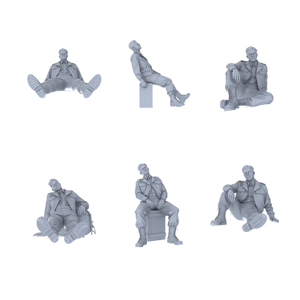 MRY-SFW LYGR510 WWII U.S. Army Six-Person Rest Group 3D Printed Resin Model Kit by SSMODEL