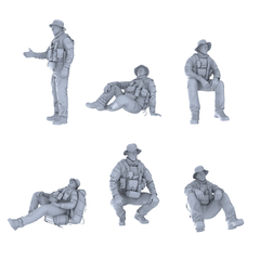 MRY-SFW LYGR453 Navy SEALs Six-Person Daily Routine 2 3D Printed Resin Model Kit by SSMODEL