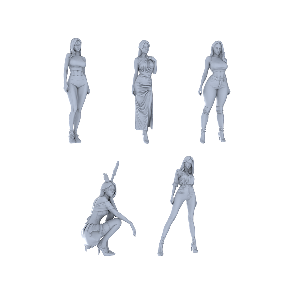 MRY-SFW LYGR182 Beauty 10 Female Warrior Chess Resin White Model War Game Miniature Soldier Scene Character Figure Hand Painted 3D Printed Resin Model Kit by SSMODEL