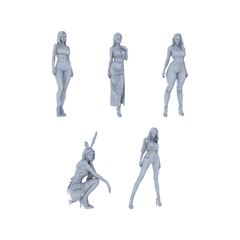 MRY-SFW LYGR182 Beauty 10 Female Warrior Chess Resin White Model War Game Miniature Soldier Scene Character Figure Hand Painted 3D Printed Resin Model Kit by SSMODEL