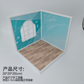 LYTP122002 1/12 Universal Wall & Floor Combination 3D Printing DIY Miniature Scene Dollhouse Creative Pendant Desktop Scene OB Baby 12-Inch Baby House Assembly Versatile Wall BJD Spring Guest Room Or Sweet Guest Room