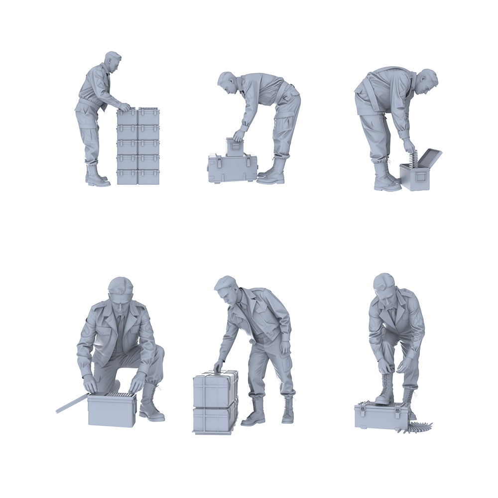 MRY-SFW LYGR512 WWII U.S. Army Six-Person Combat Readiness 3D Printed Resin Model Kit by SSMODEL