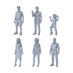 MRY-SFW LYTR386 Diverse Characters 6-Pack, Ideal Life Scenes,s Painting Miniature Car Diorama Figures Scene Props Accessories Resin 3D Printed Resin Model Kit by SSMODEL