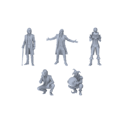 Yao's Studio LYTR181 Joker & Villain Characters Resin Miniature Model 5-Figure Set, Unpainted Dark Style Figures, DIY Painting Scene Decoration Miniatures Diorama Resin Figures 3D Printed Resin Model Kit by SSMODEL