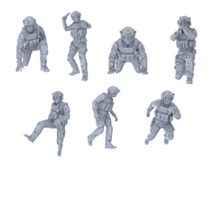 MRY-SFW LYGR563 Modern Miami Special Forces Seven-Person Tactics Group 3D Printed Resin Model Kit by SSMODEL