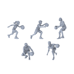 MRY-SFW LYTR433D Modern Dynamic Basketball Dribbling Child Single 1pc 3D Printed Resin Model Kit by SSMODEL