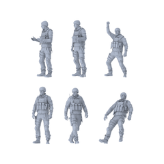 MRY-SFW LYGR388 Modern Special Forces Six-Person Daily Routine 3D Printed Resin Model Kit by SSMODEL