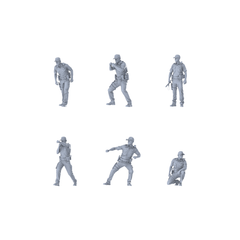 MRY-SFW LYGR402 Modern California State Police Six-Person Battle Move 3D Printed Resin Model Kit by SSMODEL
