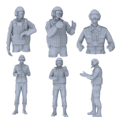 MRY-SFW LYGR487 Modern Tank Crew Six-Person Tank Adaptation 3D Printed Resin Model Kit by SSMODEL